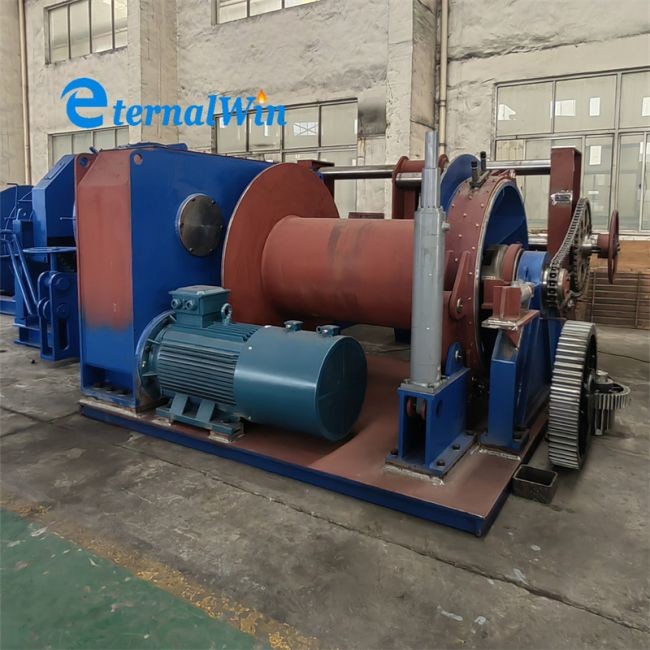 Customized Heavy Duty 60ton Marine Ship Wire Rope Electric Winch For Shipyard Slipway