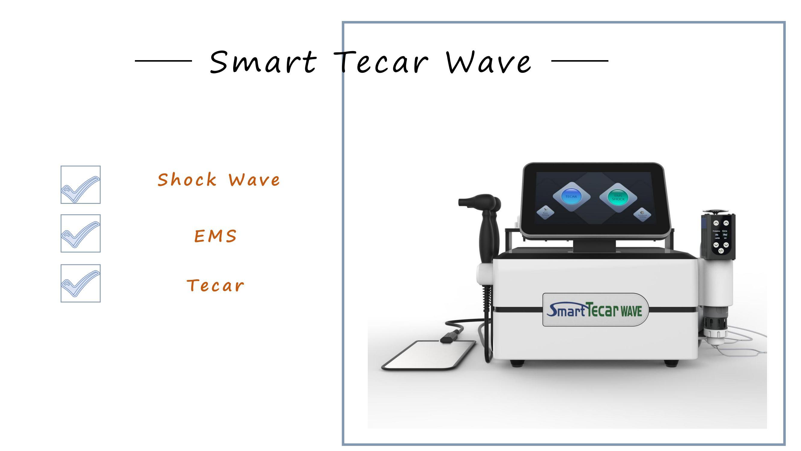 3 in 1 CET RET Ems Rf Tecar Physiotherapy Shock Wave Therapy Equipment Pain Relief
