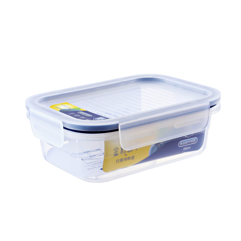 Transparent Seal Plastic Crisper Rectangle 350Ml 580Ml 1000Ml 2000Ml