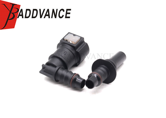 90 Degree Curved Straight Elbow 9.89 ID8 Nylon Rubber Fuel Line Connector Set