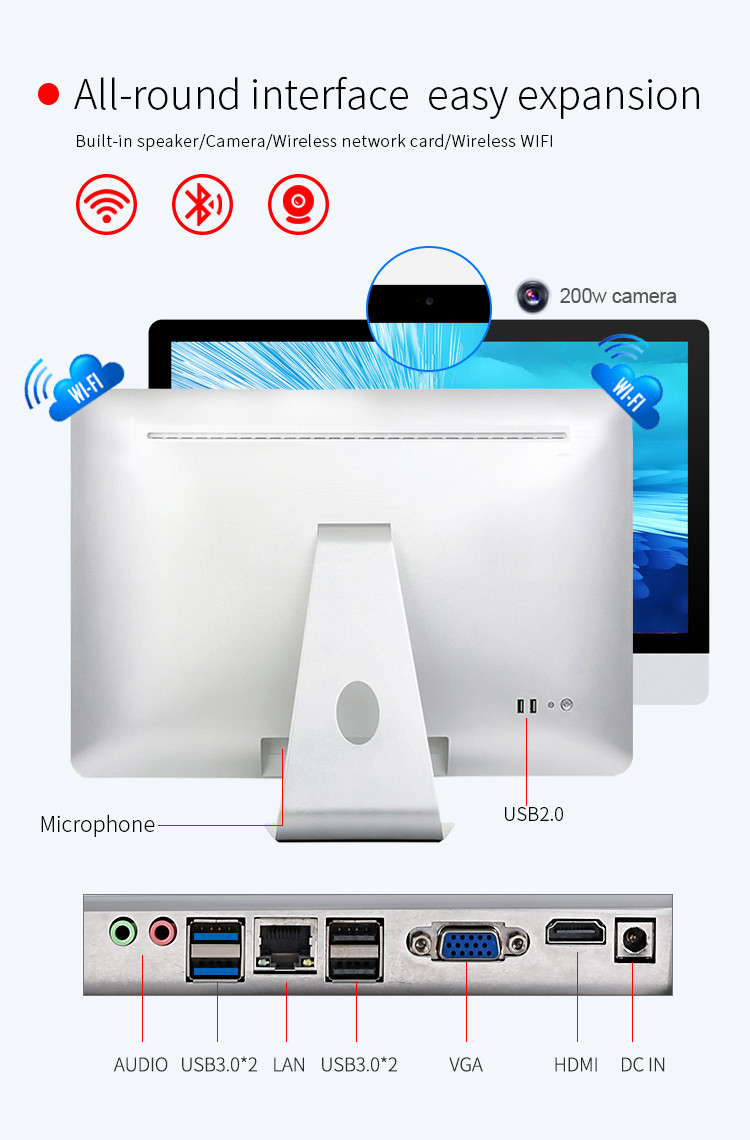 SSD 240G 18.5'' I3 Gaming PC Integrated Graphics Card
