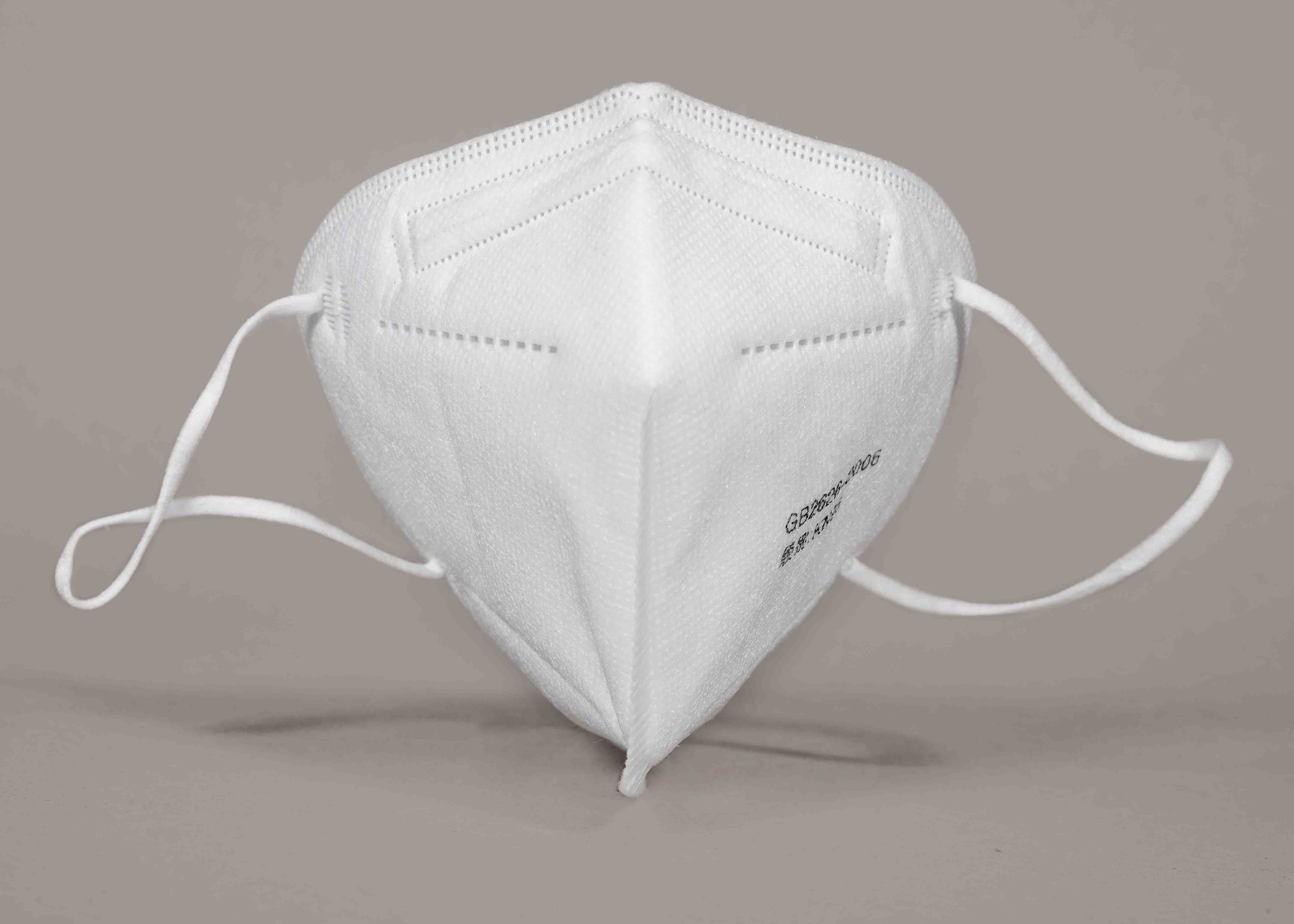 Flat Fold Disposable Protective Mask / KN95 Anti Dust Face Mask CE Approval