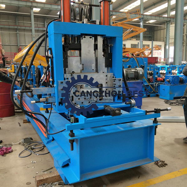 C 6m/Min Z Purlin Roll Forming Machine , Steel Channel Quick Change Cold Forming Machine