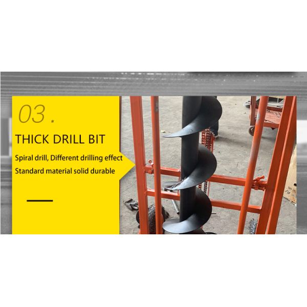 Earth Auger Ground Hole Tree Planting Dig 13HP Hand Soil Auger 4 Stroke Digger Machine