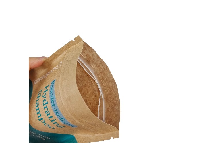 Wholesale Brown Kraft Paper Doypack Smell Proof Edible Packaging Stand Up Pouches