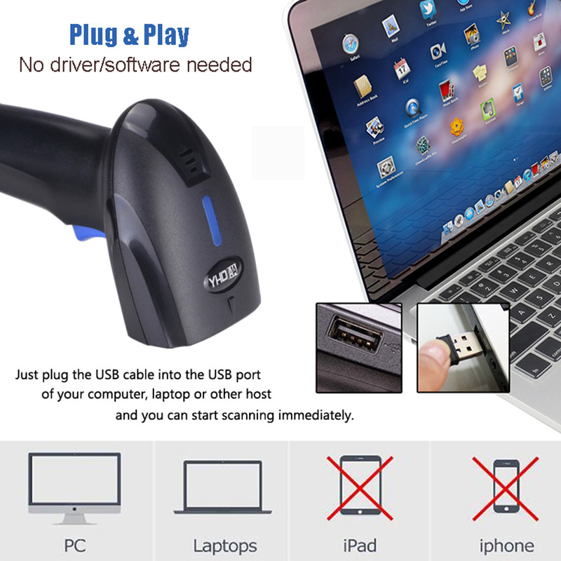 High Performance 1D Bi Directional Barcode Scanner Handheld For POS System