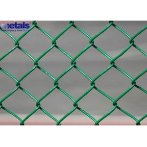 Galvanized PVC Coated Chain Link Mesh Fence 50x50mm Diamond Pattern