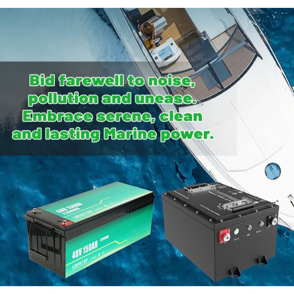 IP67 Waterproof Marine Lithium Battery with 3000+ Cycle Life and Customizable Voltage for Boats and Yachts