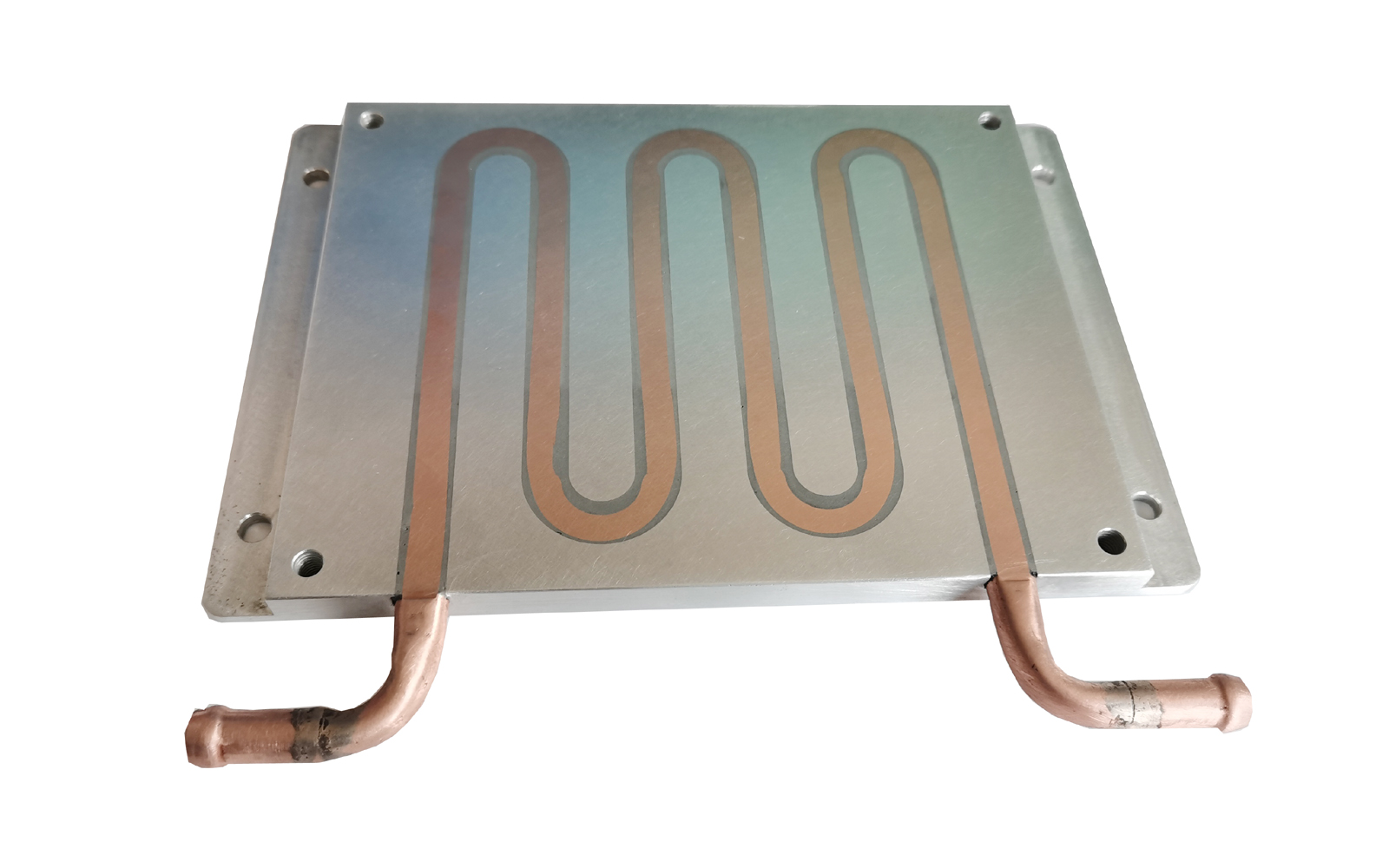 Durable Rustproof Copper Heat Sink Plate Liquid Cooling With 6 Loops