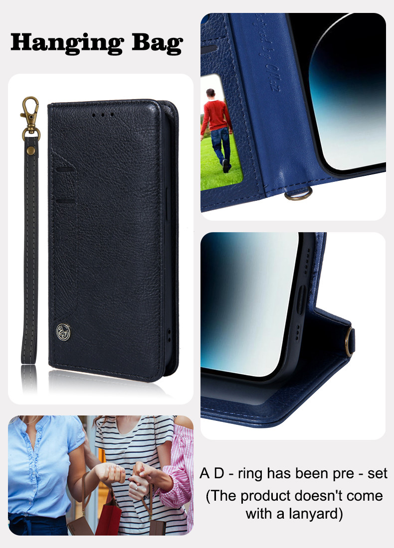Strap Flip I Phone Cases Leather Card Holder Phone Cover For Samsung S24 S25 Ultar