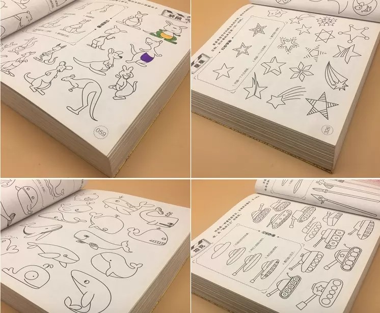 Blank Coloring Book Pages For Kids Water Brush Pen Magic Water Painting