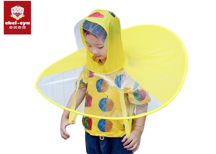 Waterproof Reusable Plastic Children Foldable Raincoat 90cm Height