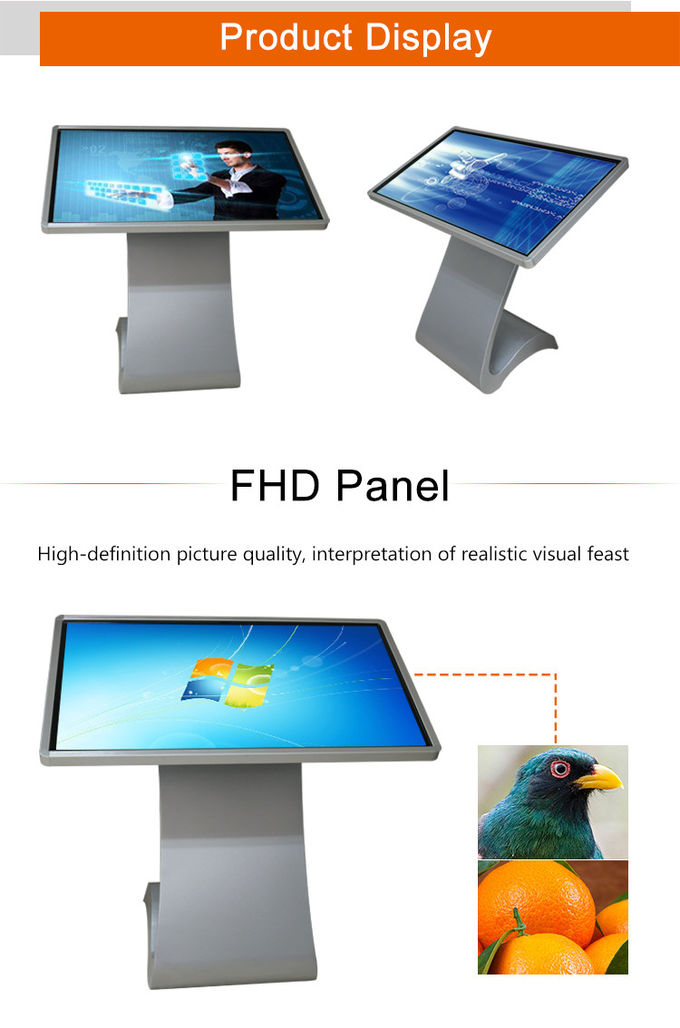 FHD 3G 4G WIFI Free Standing Digital Display Capacitive Touch Screen 45'' 700 Nits x2