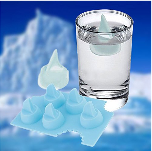 Shark Fin Food Grade Silicone Ice Tray Maker Jelly Pudding Mould Bar Tool DIY Ice Cube Mold