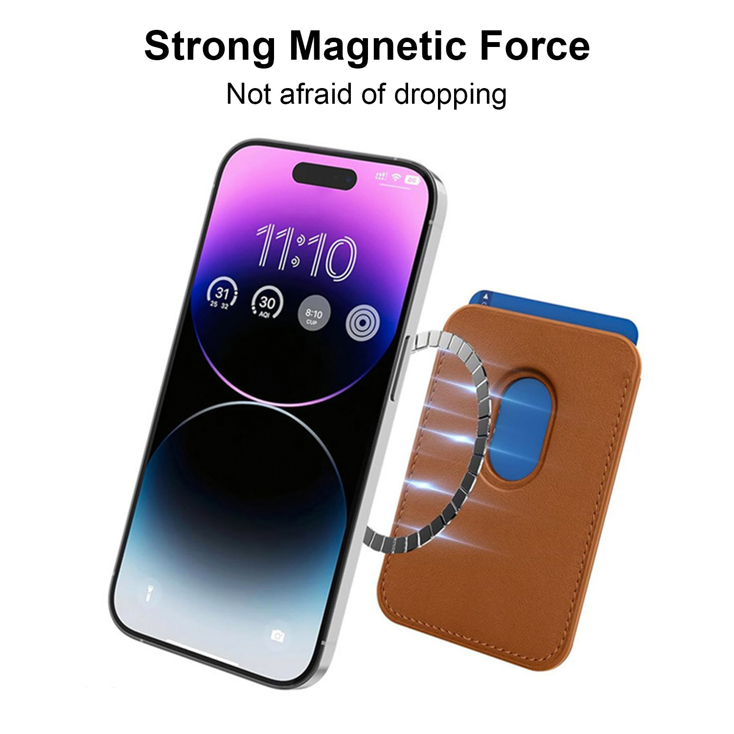 PU Leather Phone MagSafe Wallet Stand For IPhone And Samsung