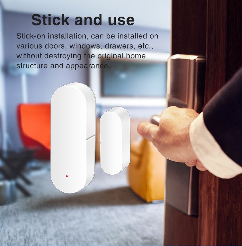 Zigbee Tuya Smart Door And Window Sensor Through App Remote Control Support Voice Control Alexa Google Assistant