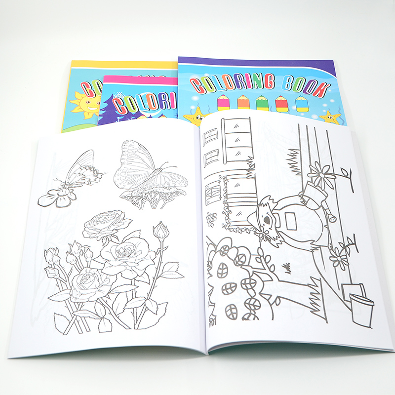 4 Colors Paperback Children Coloring Book Printing Customized Design with Paper Cover