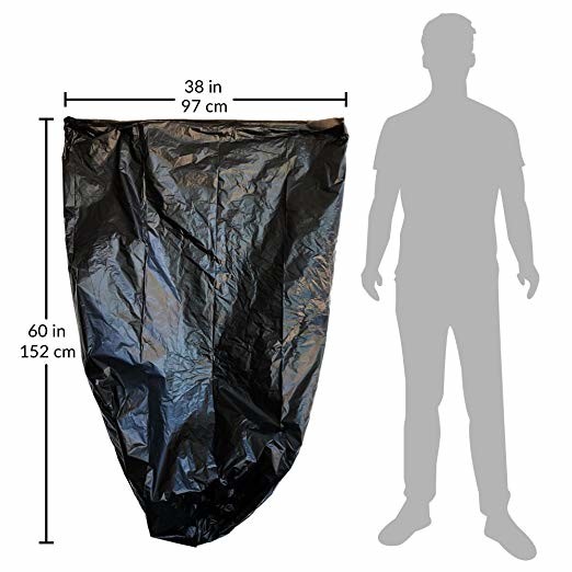 High Density Large Black Plastic Rubbish Bags Roll Packed Customized Size