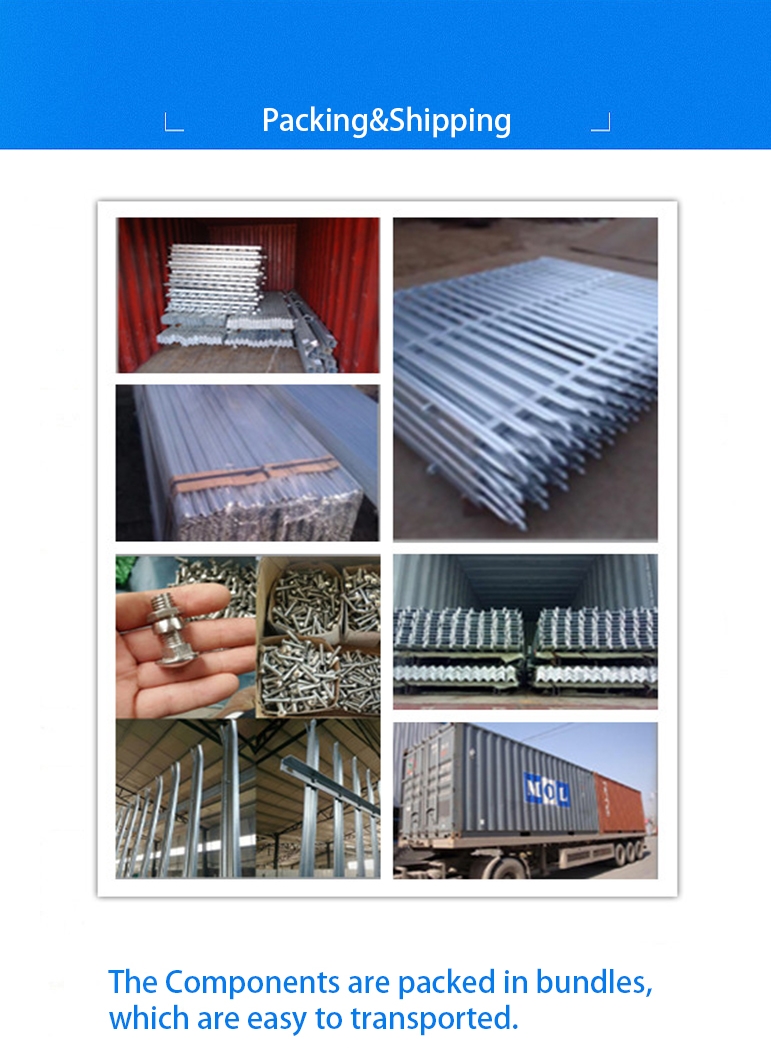 2.0mm 3.0mm Steelway Fence Secure Palisade Galvanised Metal Security Fencing