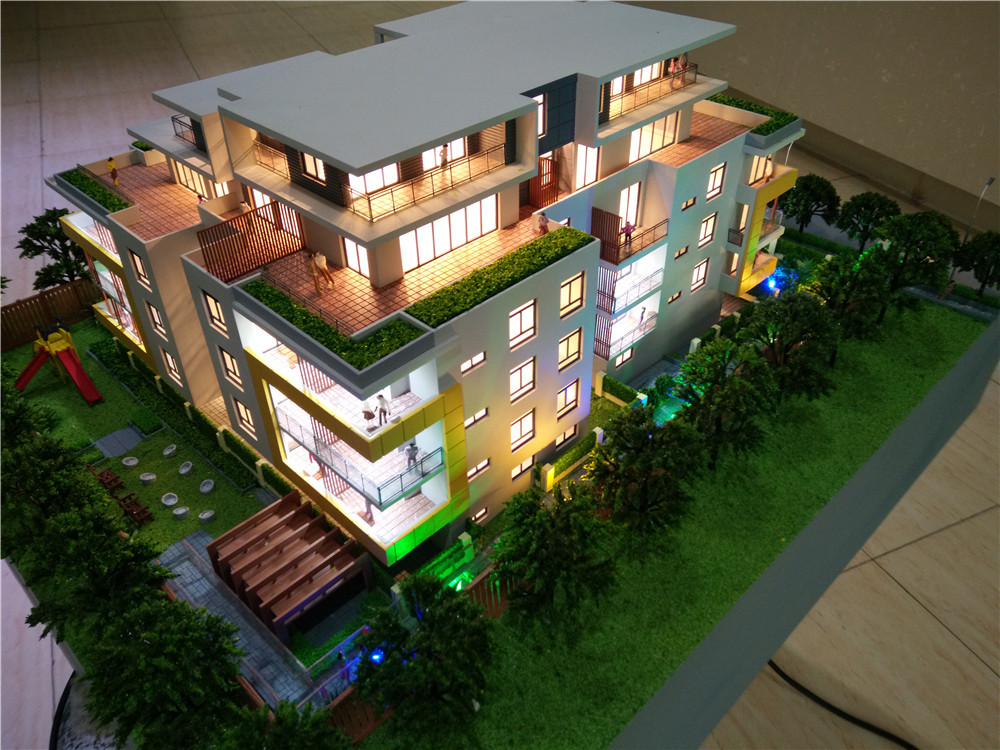 CNC Laser Cut Architectural Model , Commercial Small Scale Building Models