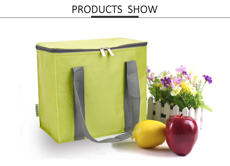 Foldable Square Aluminum Foil Insulated Lunch Cooler Bags
