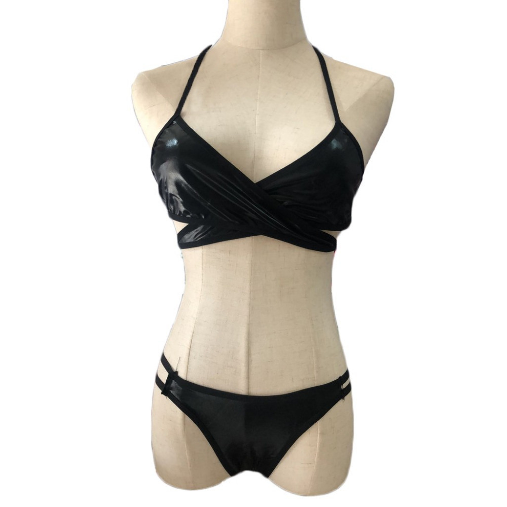 Erotic Sexy Leather Mesh Lingerie Sex Babydoll Erotic Teddy Corset Zipper Sexy Lingerie