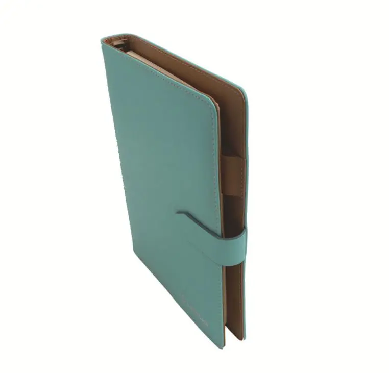 Custom Hardcover PU Leather Business Office Notebook 6-Ring Binder with Magnetic Buckle