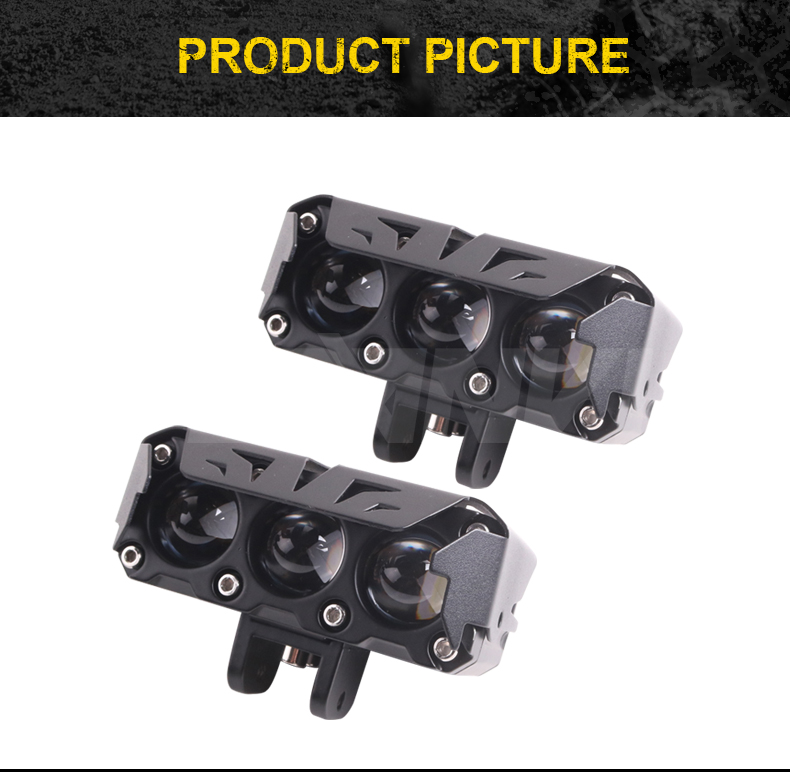 White Yellow Motorbike Headlamp LED Motorcycle Lights IP67 30000 Hours Lifespan