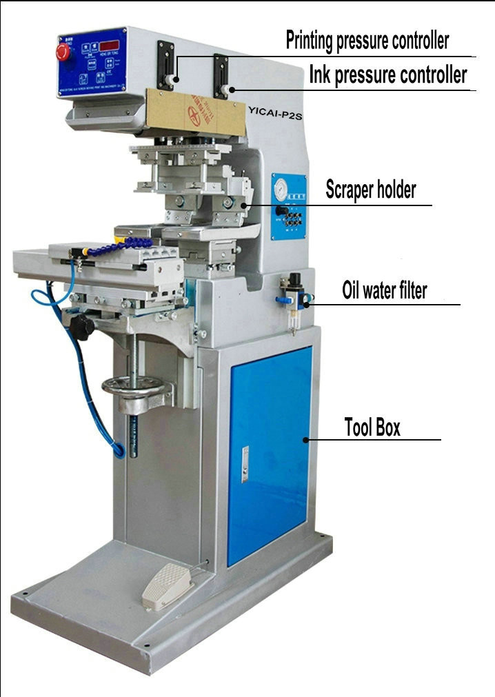2 Color Industrial Pad Printer Machine 550x450x1200mm 1 Phase 60W