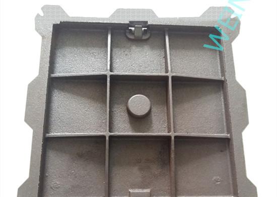 Heavy Duty Ductile Iron Manhole Cover Frame Square Water Soluble Black Paint