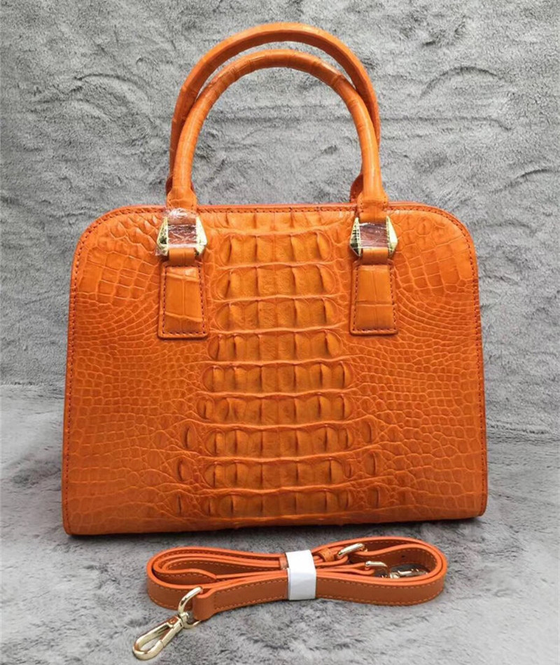 Fashion Authentic Crocodile Skin OL Lady Working Purse Female Handbag Exotic Alligator Leather Women Single Shoulder Bag
