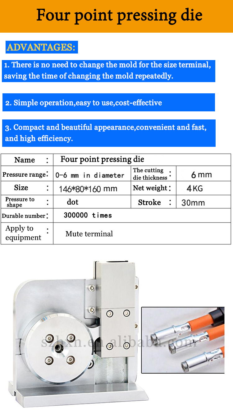 Aviation Terminal OTP Stamping Die Four-Point Free Replacement Crimping Mold Applicator