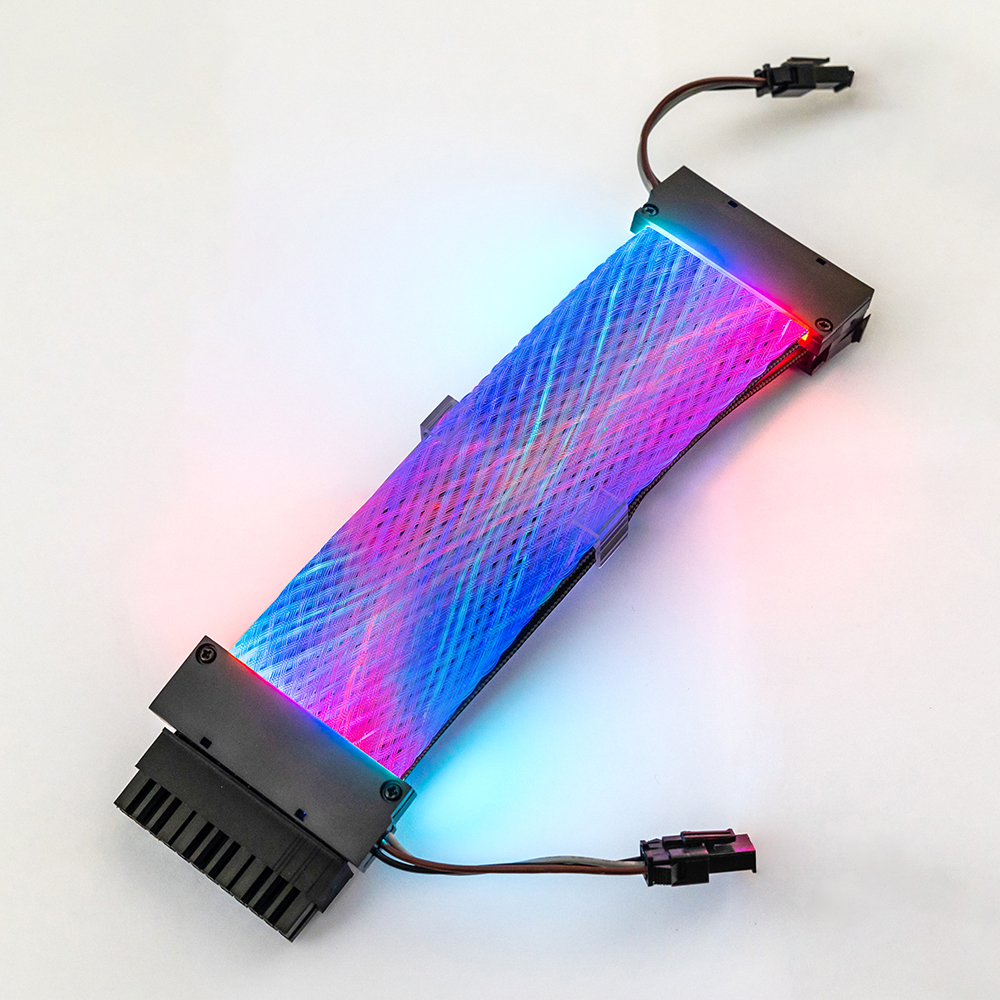 RGB 24PIN Extension Cable 5v 3pin Power Adapter Computer Connector Synchronizes Motherboard Net Double-Headed Light 200mm