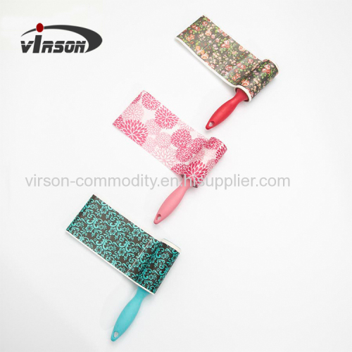 Custom Colorful Portable Travel Size Sticky Lint Roller with PP material handle