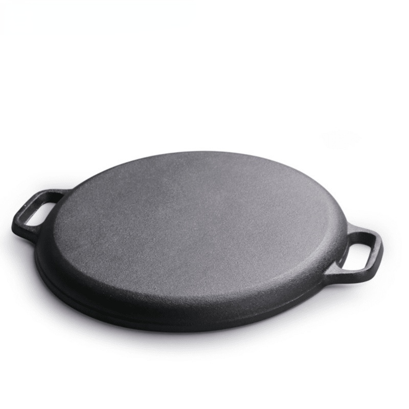 Outdoor Camping Bbq Plate 30cm Metal Material Cast Iron Reversible