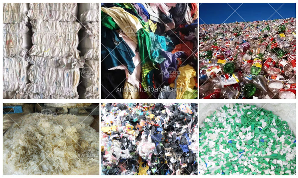 Heavy Duty Waste Clothes Textile Shredder Machine for Shredding Fabric Waste Plastic Fabric Shredder Machine