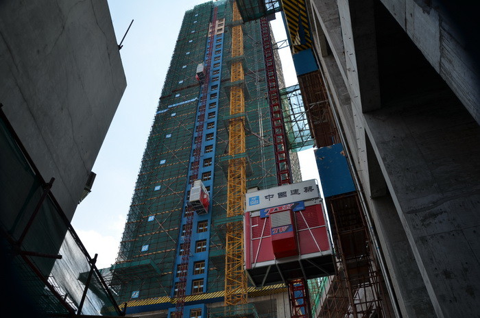 Building Material 500m Construction Elevator Lift Hoist With Inverter Control