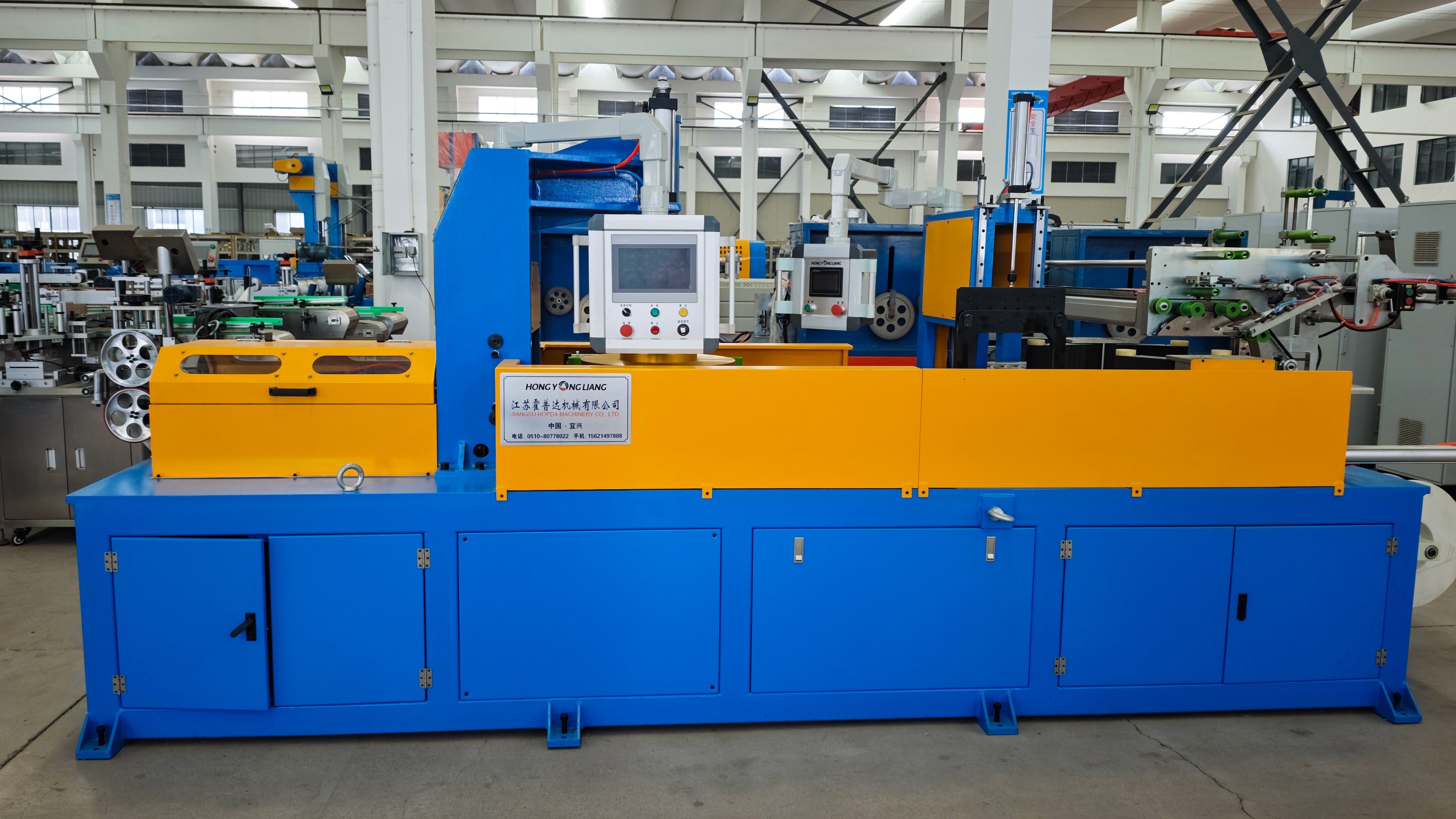 1860 cable coiling machine automatic winding , integrated strapping and wrapping with film