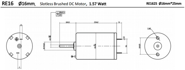 16mm dc motor