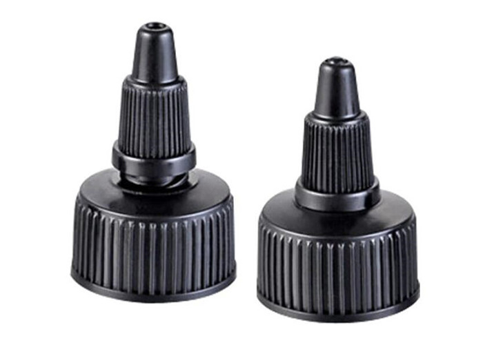 24mm Plastic Packaging Cosmetic Black Twist Off Cap For Gel Bottle
