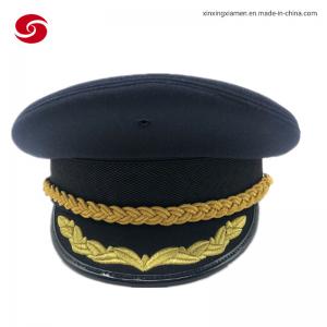 China 54-60cm Hand Made Officer Peaked Hat Tweed Street Wear Uniform Grade on sale