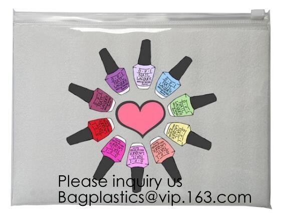Frosted Plastic EVA Garment Packing Bag Suit Clothes Bags With zipper slider,Luxury design EVA cosmetic packaging bag wi