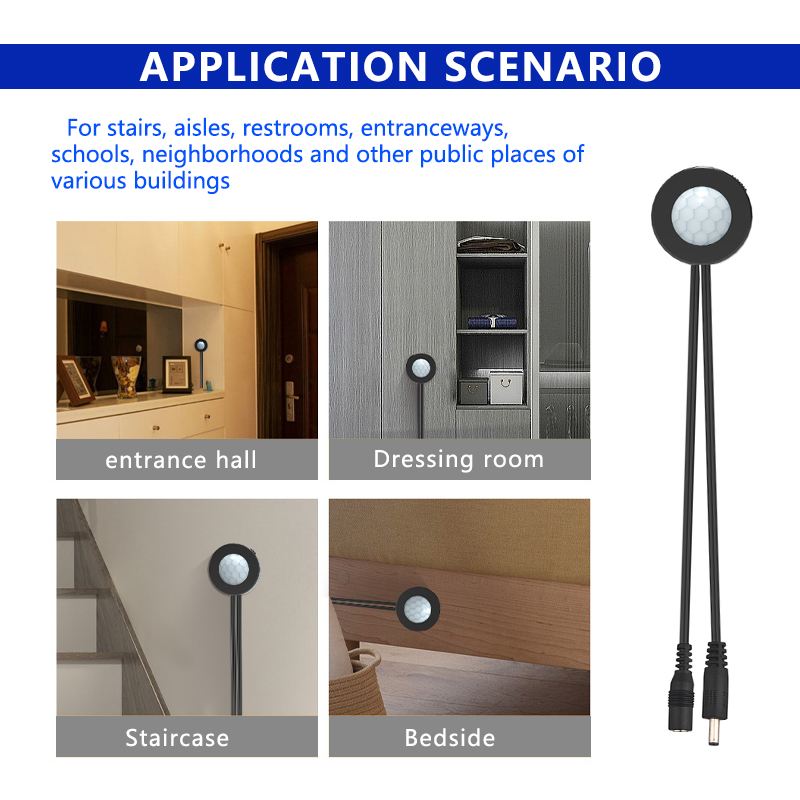 Body PIR Motion Sensor Switch Auto Delay For LED Strip Light