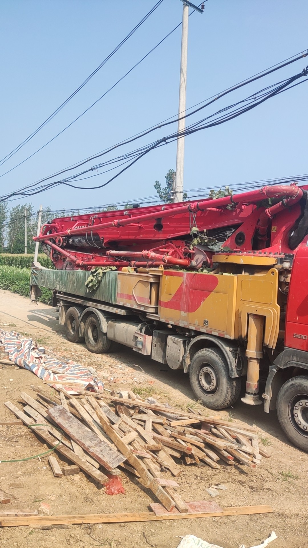 62m concrete pump truck, Sany pump truck price, high-efficiency concrete pumping equipment