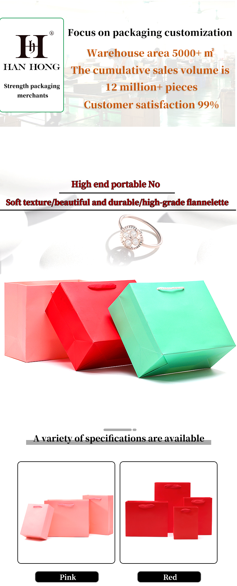 Chic Plain Macaron Color Cardboard Tote Bag Gift Treasure Packaging
