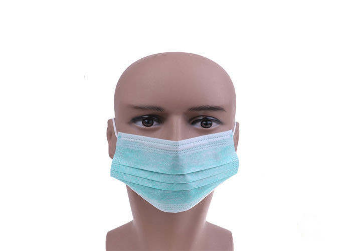 Liquid Proof Disposable Non Woven Face Mask Three Layers Ear Loop Or Ties