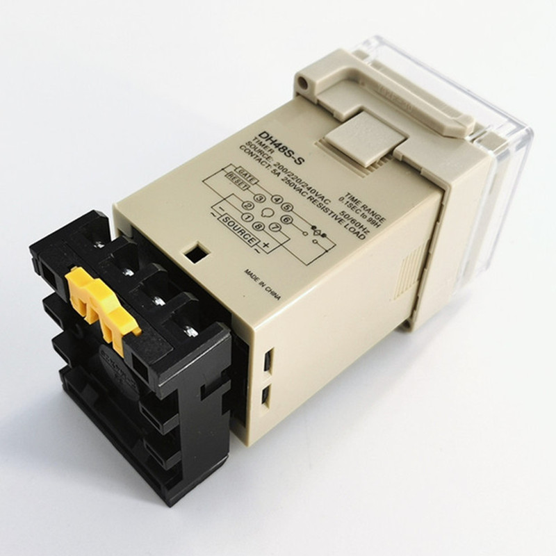 DH48S-2Z 12vdc 24vdc 220vac 380vac Digital Timer 6 time range adjustable 0.1s~99h on-delay time relay