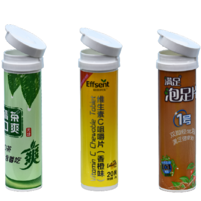 Food Grade Effervescent Tablets Tube Packaging for Custom Vitamin C Candies