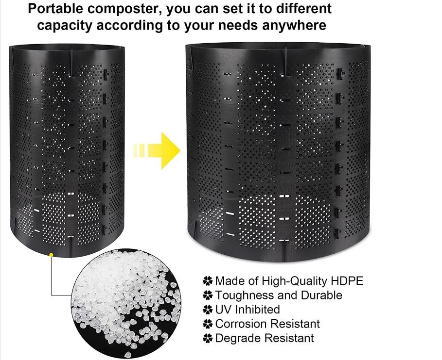Adjustable High Density Polyethylene Plastic Geobin Compost Bin For Garden