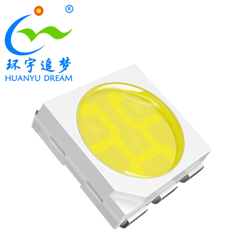 White Yellow 5050 SMD LED Chip 3V 60Ma CCT 3000K-7000K 55-80Lm Cri 80 Warm Cool